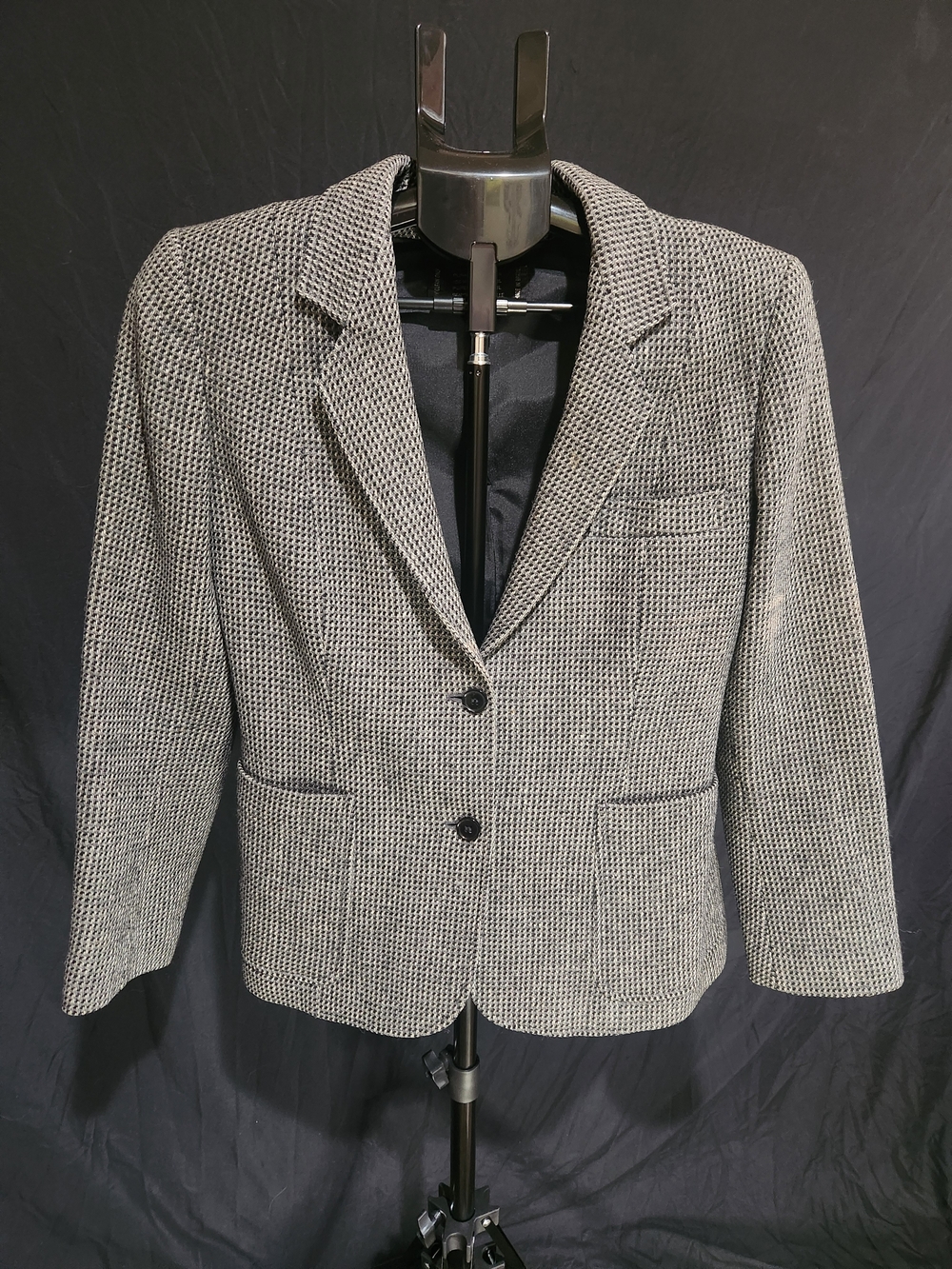 Vintage Pure Lana Virgen Tweed Blazer / Women's Size 9/10 / 100% Wool